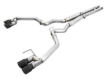 AWE Track Edition Cat-Back Exhaust with Diamond Black Tips (18-23 Mustang GT Fastback w/ Active Exhaust)