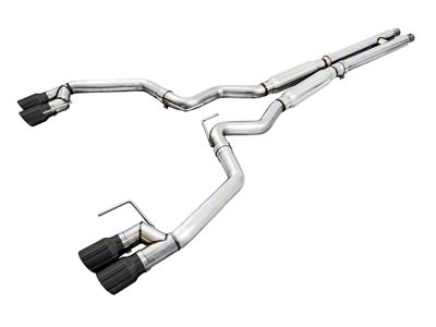 AWE Track Edition Cat-Back Exhaust with Diamond Black Tips (18-23 Mustang GT Fastback w/o Active Exhaust)