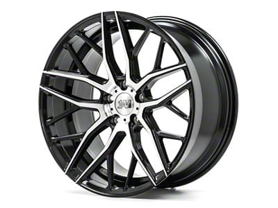 Axe Wheels ZX11 Black and Polished Face Wheel; 20x8.5 (07-10 AWD Charger)