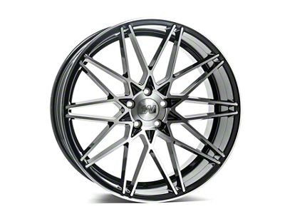 Axe Wheels ZX4 Black and Polished Face Wheel; Rear Only; 20x10.5 (07-10 AWD Charger)