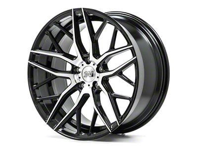 Axe Wheels ZX11 Black and Polished Face Wheel; 20x8.5 (17-23 AWD Challenger)