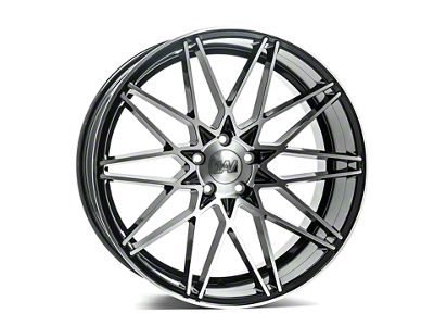 Axe Wheels ZX4 Black and Polished Face Wheel; Rear Only; 20x10.5; 25mm Offset (08-23 RWD Challenger, Excluding Widebody)