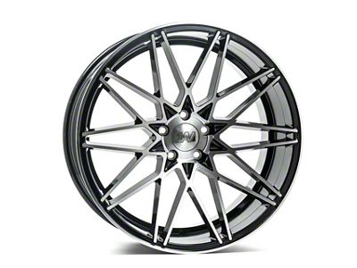 Axe Wheels ZX4 Black and Polished Face Wheel; Rear Only; 20x10.5; 42mm Offset (17-23 AWD Challenger)