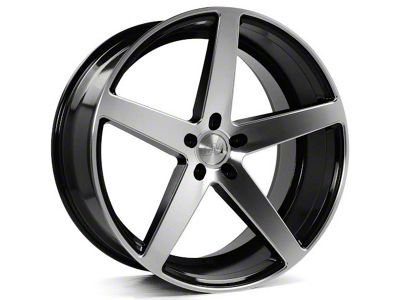 Axe Wheels ZX9 Black and Polished Face Wheel; 20x8.5; 25mm Offset (08-23 RWD Challenger, Excluding Widebody)