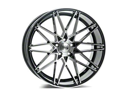 Axe Wheels ZX4 Black and Polished Face Wheel; Rear Only; 20x10.5 (11-23 RWD Charger, Excluding Widebody)