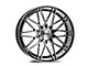 Axe Wheels ZX4 Black and Polished Face Wheel; Rear Only; 20x10.5 (11-23 AWD Charger)