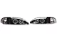 Halo Projector Headlights with Corner Lights; Black Housing; Clear Lens (94-98 Mustang)