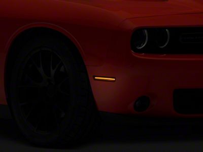 Raxiom Axial Series LED Side Marker Lights; Smoked (15-23 Challenger, Excluding Widebody)