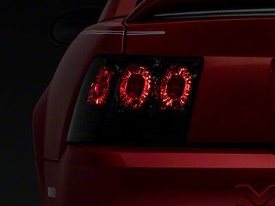 Raxiom Axial Series Altezza Style Tail Lights; Black Housing; Smoked Lens (99-04 Mustang, Excluding 99-01 Cobra)