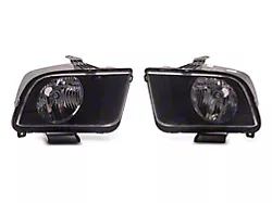 Raxiom Axial Series OEM Style Replacement Headlights; Chrome Housing; Clear Lens (05-09 Mustang w/ Factory Halogen Headlights, Excluding GT500)