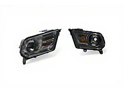 Raxiom Axial Series OEM Style Replacement Headlights; Chrome Housing; Lightly Smoked Lens (10-12 Mustang w/ Factory Halogen Headlights)