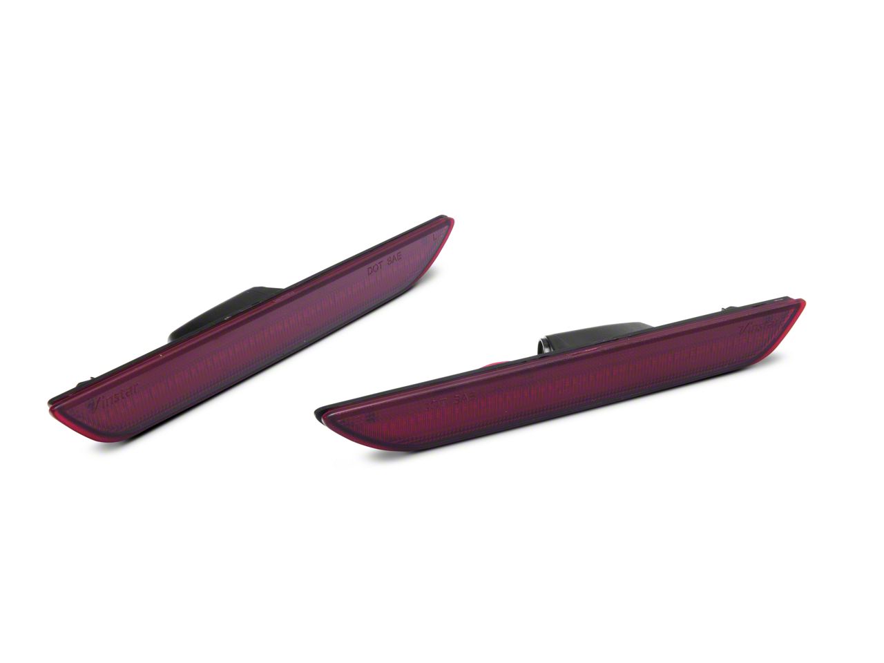 Raxiom Mustang Axial Series LED Side Marker Lights; Rear; Red