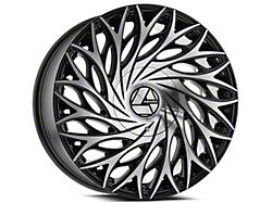 Azara AZA-525 Gloss Black and Machined Wheel; 22x9.5; 15mm Offset (06-10 RWD Charger)