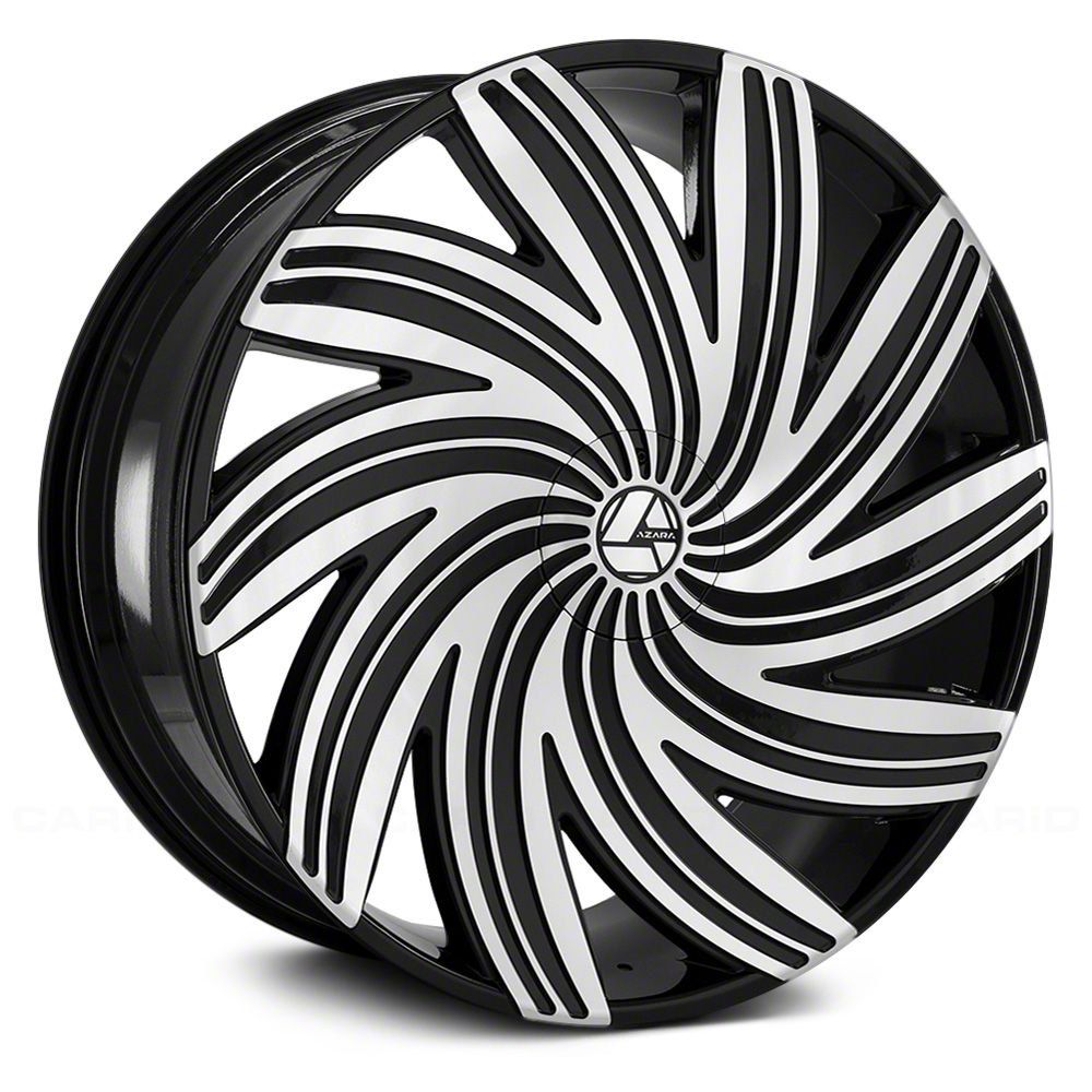 Azara Camaro AZA-502 Gloss Black and Machined Wheel; 22x8.5; 38mm ...