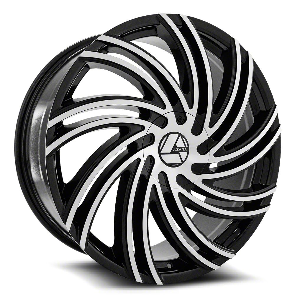 Azara Camaro AZA-514 Gloss Black and Machined Wheel; 18x8; 35mm