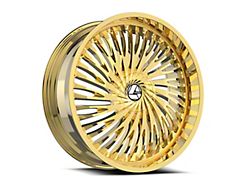 Azara AZA-526 Nano Gold Wheel; Rear Only; 22x9.5; 15mm Offset (10-15 Camaro)