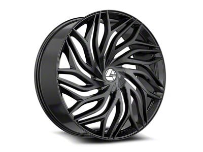 Azara AZA-537 Gloss Black Wheel; 18x8; 35mm Offset (16-24 Camaro, Excluding SS w/ 6-Piston Front Calipers & ZL1)