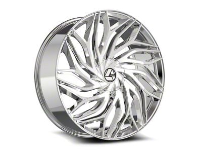 Azara AZA-537 Nano Chrome Wheel; Rear Only; 24x9; 15mm Offset (16-24 Camaro, Excluding SS w/ 6-Piston Front Calipers & ZL1)