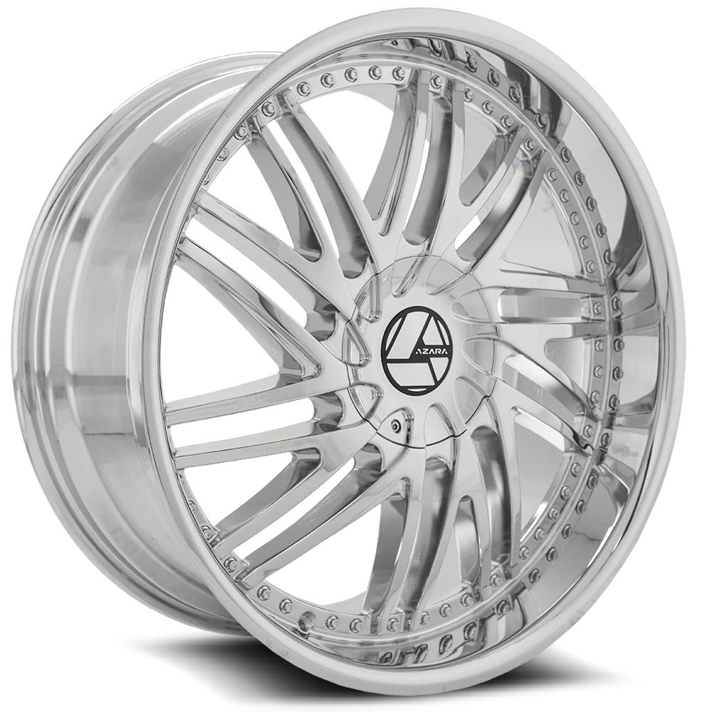 Azara Challenger AZA-509 Chrome Wheel; Rear Only; 24x9; 18mm