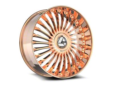 Azara AZX-103 Nano Rose Gold Wheel; Rear Only; 24x9; 15mm Offset (08-23 RWD Challenger, Excluding SRT Hellcat & Widebody)