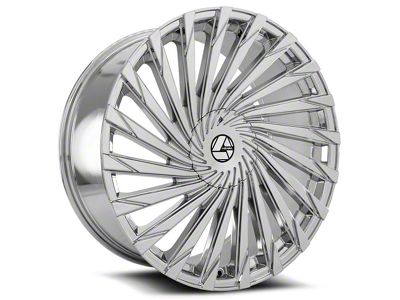 Azara AZA-501 Chrome Wheel; Rear Only; 30x9.5; 15mm Offset (11-23 RWD Charger, Excluding Widebody)