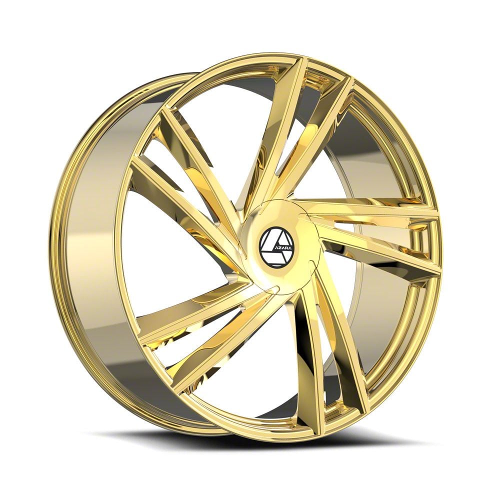 Azara Charger AZA-527 Nano Gold Wheel; Rear Only; 22x9.5; 15mm