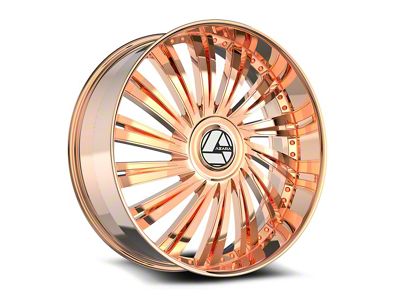 Azara AZX-102 Nano Rose Gold Wheel; Rear Only; 24x9; 32mm Offset (06-10 Charger, Excluding SRT8)