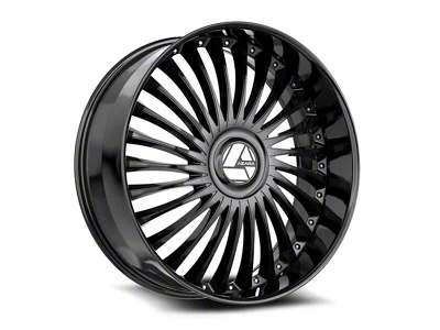 Azara AZX-103 Gloss Black Wheel; Rear Only; 24x9; 32mm Offset (11-23 Charger w/o Brembo Brakes)