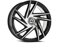 Azara AZA-529 Gloss Black and Machined Wheel; 18x8; 35mm Offset (24-26 Mustang EcoBoost w/o Performance Pack)