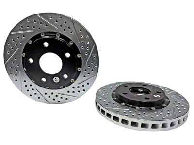 Baer EradiSpeed+ 2-Piece Drilled and Slotted Rotors; Front Pair (98-02 Camaro)