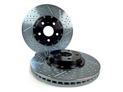 Baer EradiSpeed+ 2-Piece Performance Drilled and Slotted Rotors; Front Pair (16-24 Camaro SS w/ 4-Piston Front Calipers; 21-24 Camaro LT1)
