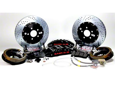 Baer Extreme+ Rear Big Brake Kit; Black Calipers (10-15 Camaro SS)