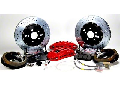 Baer Extreme+ Rear Big Brake Kit; Red Calipers (10-15 Camaro SS)