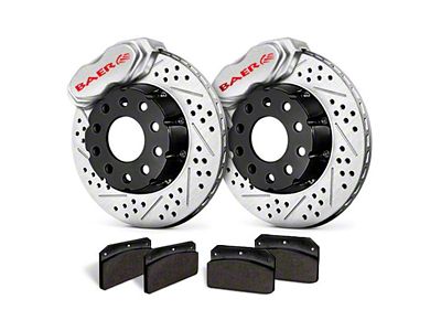 Baer SS4+ Deep Stage Drag Race Front Big Brake Kit; Clear Calipers (10-15 Camaro)