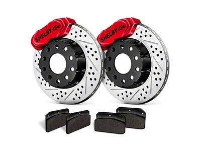 Baer SS4+ Deep Stage Drag Race Front Big Brake Kit with 11-Inch Rotors; Fire Red Calipers (10-15 Camaro)