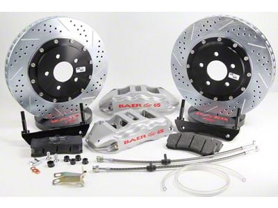 Baer Extreme+ Front Big Brake Kit; Silver Calipers (06-11 Charger R/T, SE, SXT)