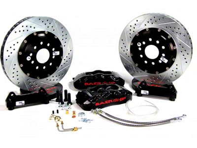 Baer Pro+ Front Big Brake Kit; Black Calipers (06-11 Charger R/T, SE, SXT)