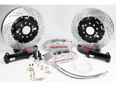 Baer Pro+ Front Big Brake Kit with 14-Inch Rotors; Silver Calipers (12-23 Charger, Excluding SRT8)