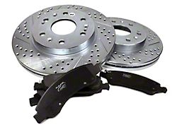 Baer Claw Drilled and Slotted Brake Rotor and Pad Kit; Front (05-13 Corvette C6 Base w/ Standard Brake Package)