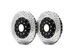 Baer EradiSpeed+ 2-Piece Performance Drilled and Slotted Rotors; Rear Pair (06-13 Corvette C6 Z06; 10-13 Corvette C6 Grand Sport)