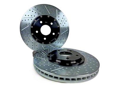 Baer EradiSpeed+ 2-Piece Performance Drilled and Slotted Rotors; Front Pair (14-16 Corvette C7 Stingray w/ J55 Brake Package)