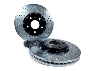 Baer EradiSpeed+ 2-Piece Performance Drilled and Slotted Rotors; Front Pair (14-19 Corvette C7 Stingray w/ Standard JL9 Brake Package)