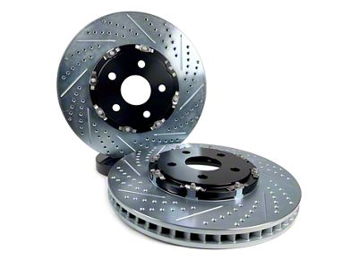 Baer EradiSpeed+ 2-Piece Performance Drilled and Slotted Rotors; Front Pair (20-25 Corvette C8 Stingray w/ Z51 Brake Package)