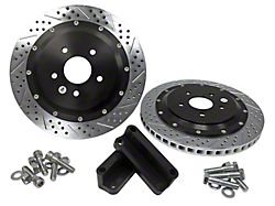Baer EradiSpeed+ 2-Piece Performance Drilled and Slotted Rotors; Rear Pair (97-04 Corvette C5; 05-13 Corvette C6 Base w/ Standard Brake Package)