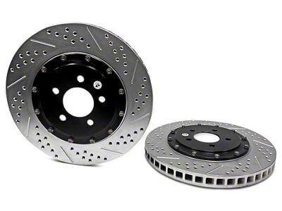 Baer EradiSpeed+ 2-Piece Drilled and Slotted Rotors; Front Pair (11-14 Mustang GT w/ Performance Pack; 12-13 Mustang BOSS 302; 07-12 Mustang GT500)