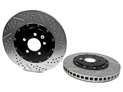 Baer EradiSpeed+ 2-Piece Drilled and Slotted Rotors; Front Pair (11-14 Mustang GT Brembo; 12-13 Mustang BOSS 302; 07-12 Mustang GT500)