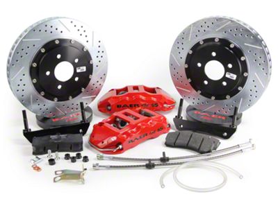 Baer Extreme+ Front Big Brake Kit; Red Calipers (05-14 Mustang)