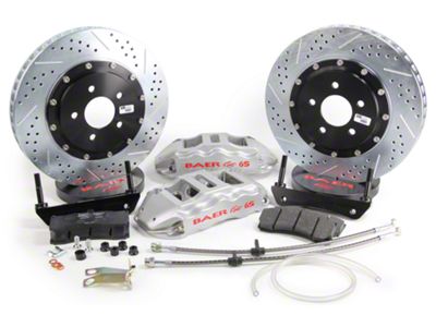 Baer Extreme+ Front Big Brake Kit; Silver Calipers (05-14 Mustang)