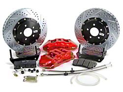 Baer Extreme+ Front Big Brake Kit with Shelby Logo and 14-Inch Rotors; Red Calipers (79-93 Mustang w/ 94-04 Spindles; 94-04 Mustang)