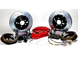 Baer Extreme+ Rear Big Brake Kit with 14-Inch Rotors; Red Calipers (94-04 Mustang, Excluding 99-04 Cobra)
